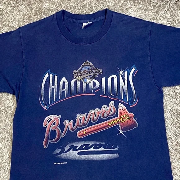 Vintage Atlanta Braves Shirt World Series 90s MLB - Picture 2 of 8